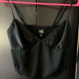 Wild Fable Black Lace Trim Chemise